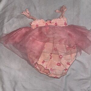 Pink Tulle Baby Romper Dress